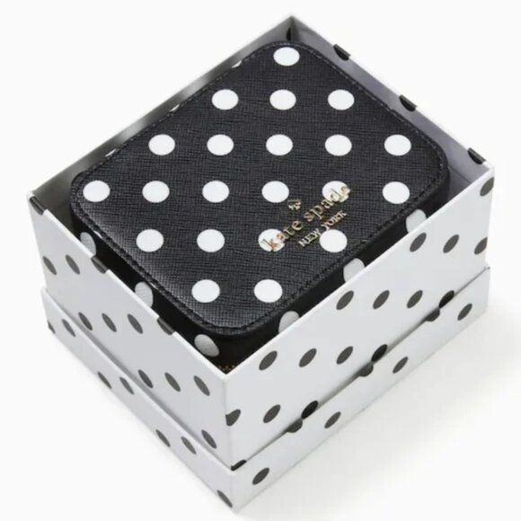 NWT Kate Spade Cheers Travel Jewelry Holder Black Multi Giftable Case - Picture 4 of 15